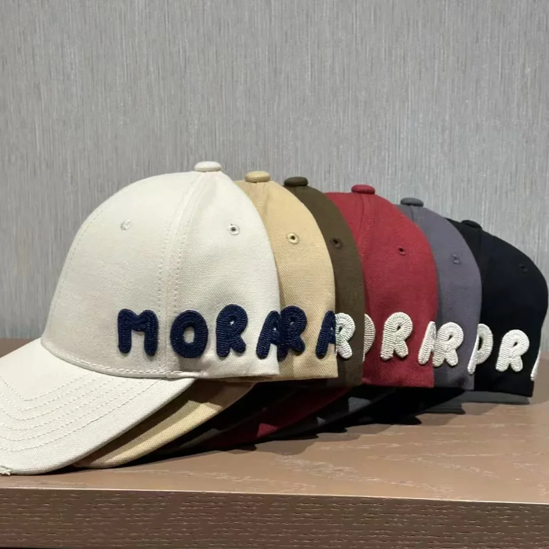 

Korean version of Japanese alphabet embroidered baseball cap children's curved brim dome cap casual versatile face visor