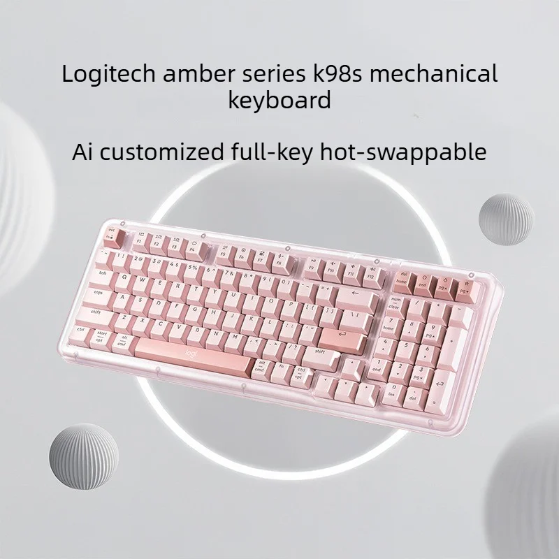 Logitech K98S Wireless Mechanical Keyboard 98‑Keys Hot‑Swappable Gasket Quiet Keyboard For Office Gaming
