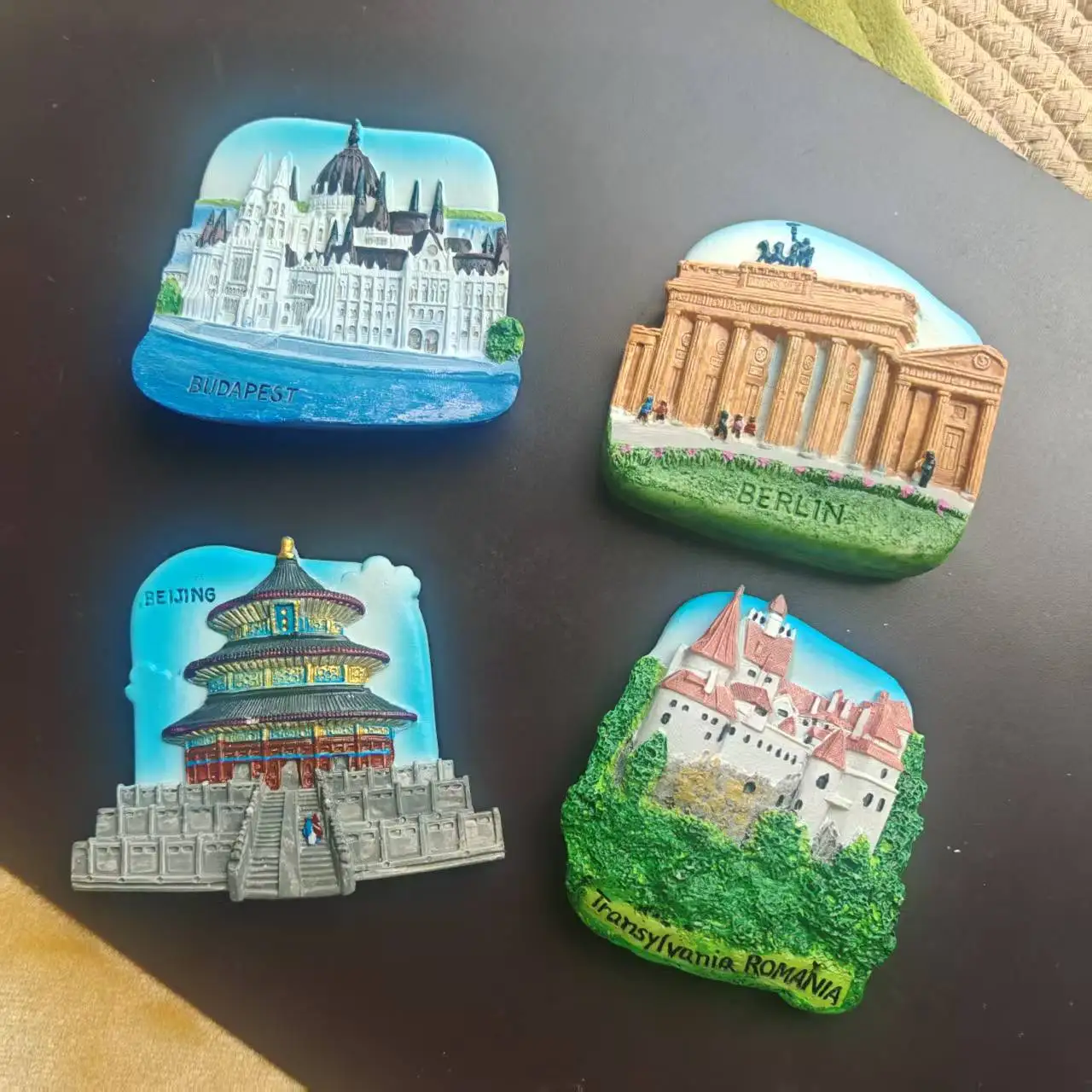 Fridge Magnet Souvenirs Jordan India Chile London Brazil Budapest Beijing Romania Travel Memory Collectible for Refrigerator