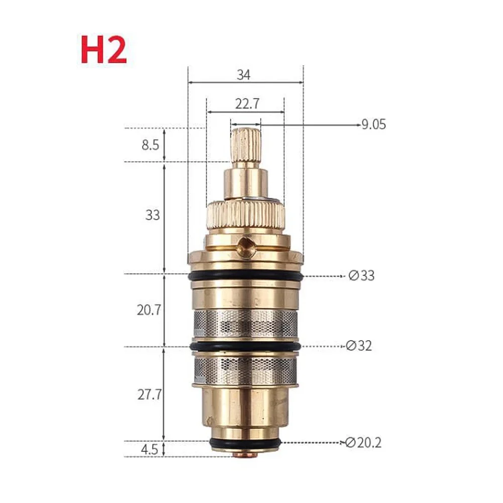 Thermostatic Cartridge Temperature Control Valve Shower Bar Mixing Thermostatic Faucet Copper Constant Temperature Valve Core