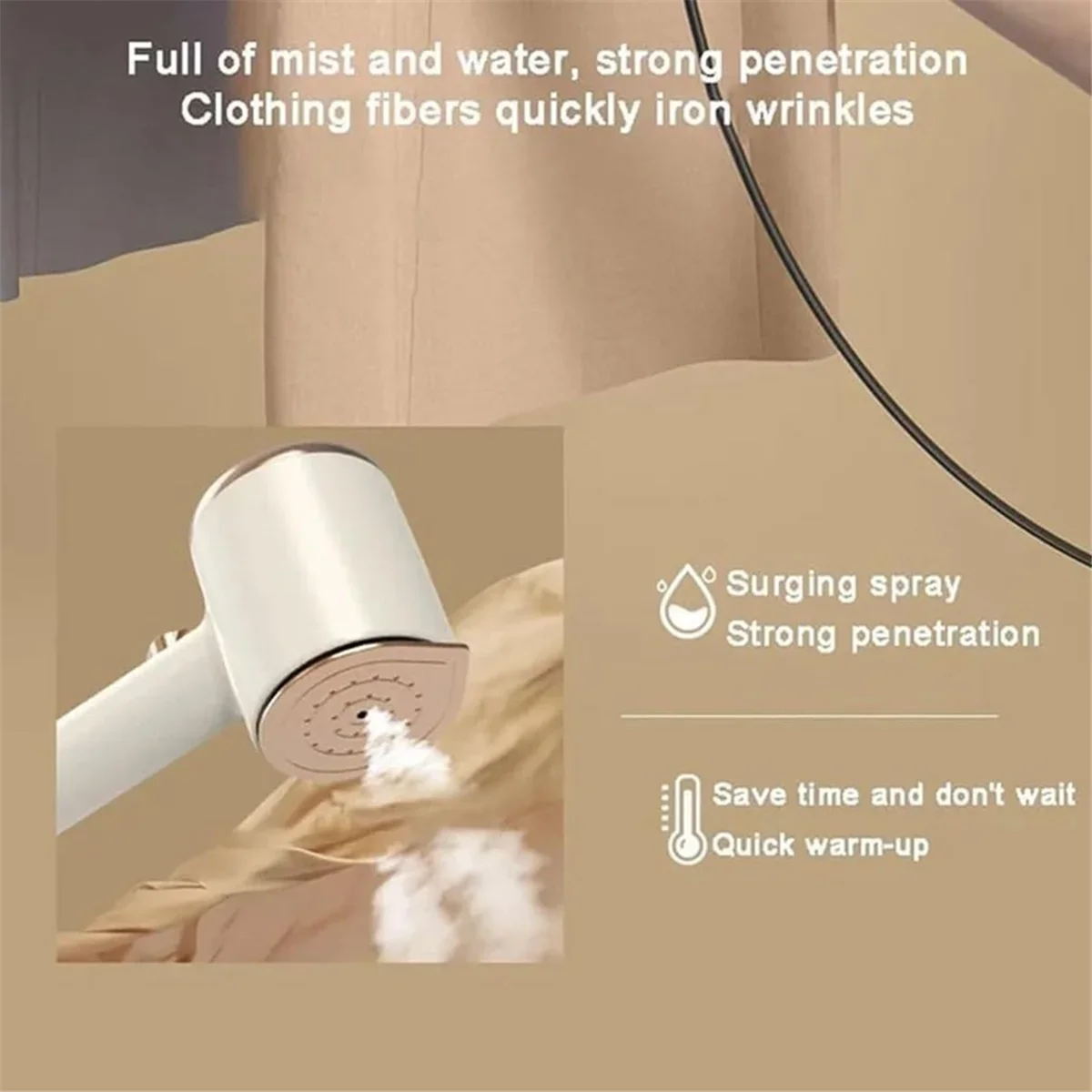 

For Travel Handheld Portable Mini Ironing Machine White US Plug