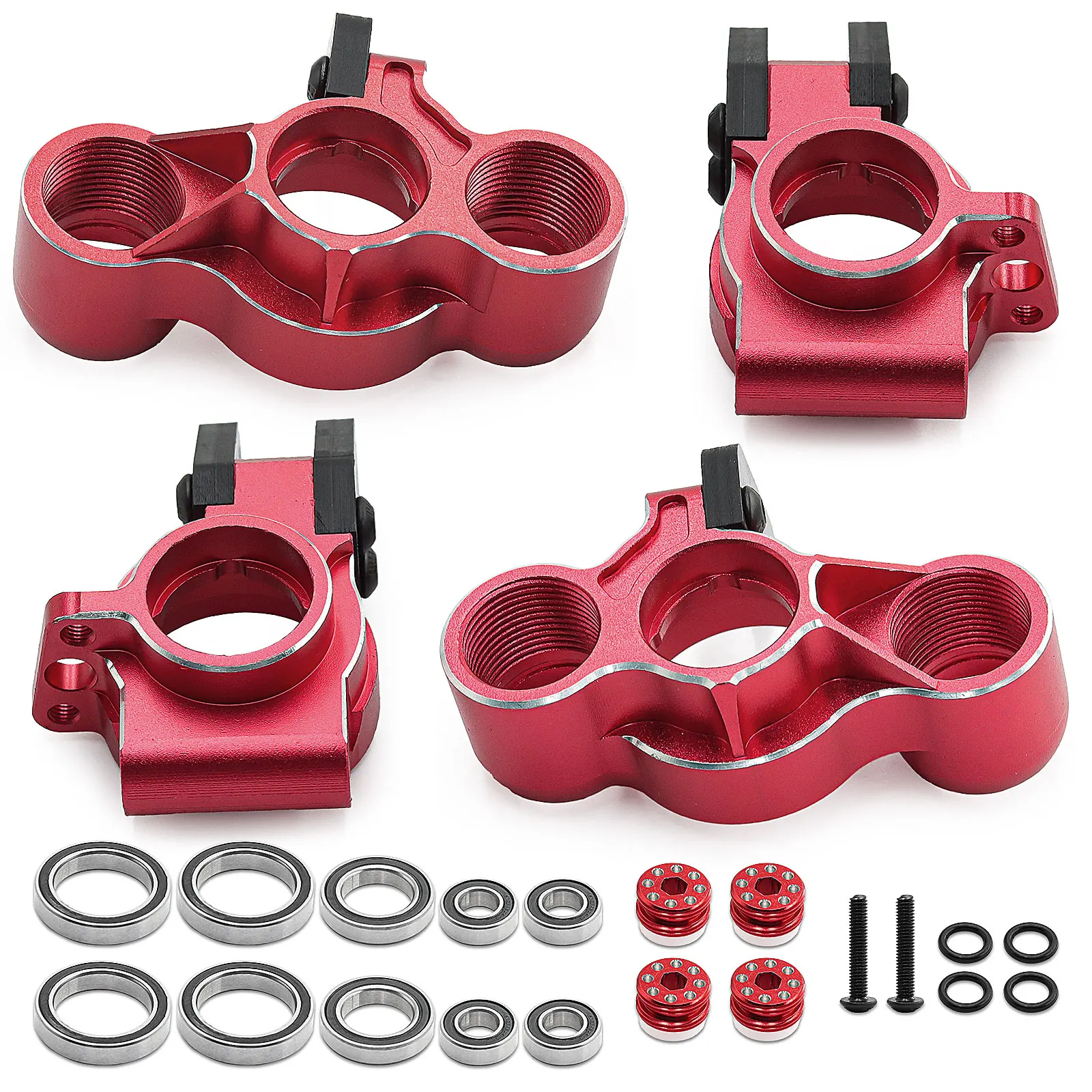 Vorderer Lenkblock und Hinterradnabenträger aus Aluminium für Arrma 1/8 Karton Typhon Outcast Talion, 1/7Infraction Limitless Mojave