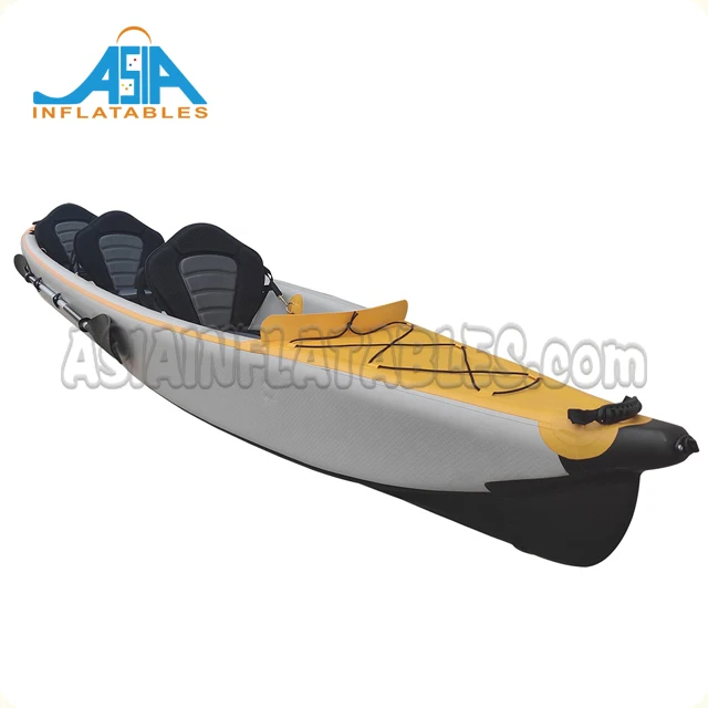 Ocean Sea Inflatable Double 2 Person Fishing Paddle Kayak Manufacturer PVC Double Layer Inflatable Kayaks - view 6