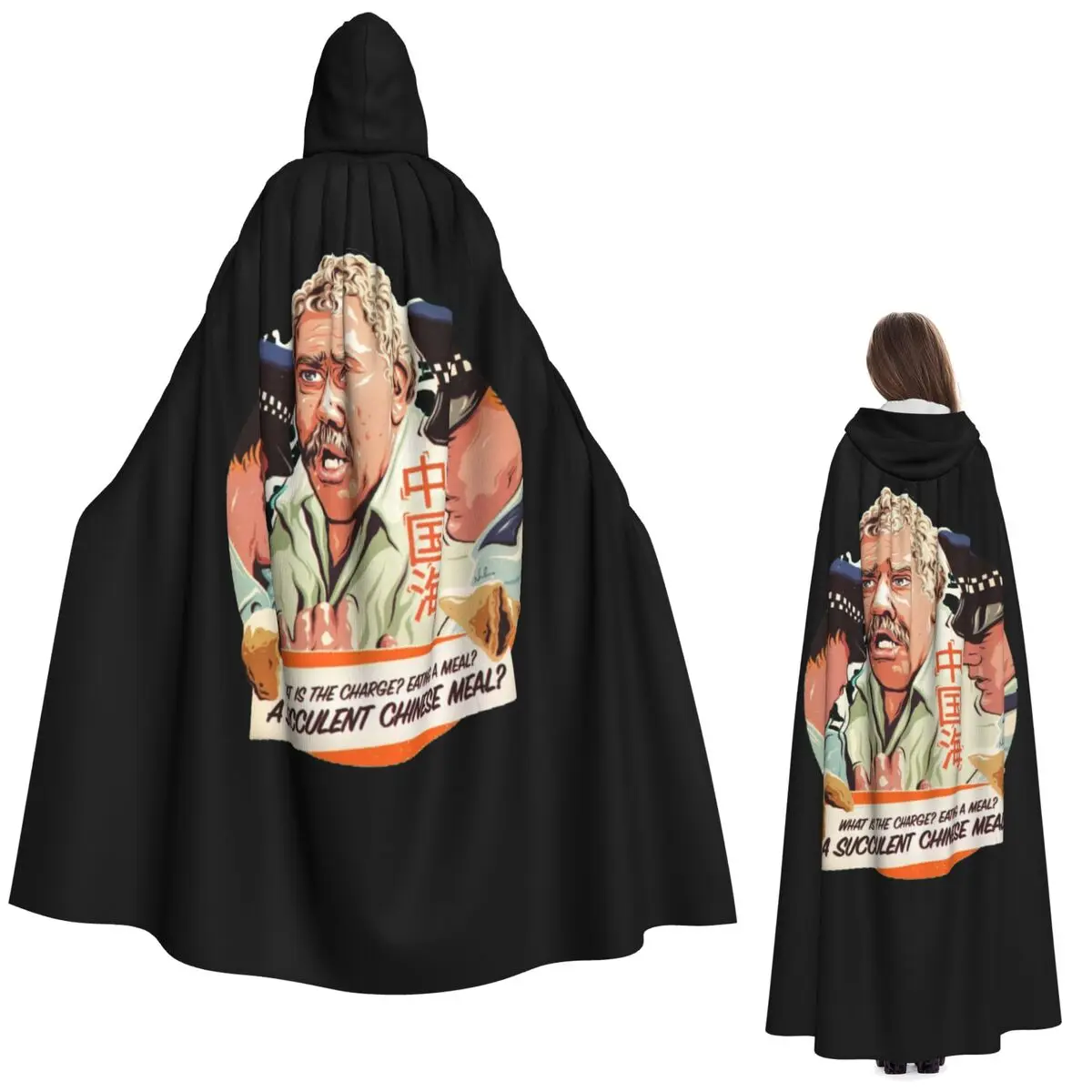 

A Succulent Chinese Meal Long Hooded Cloak Witch Medieval Costume Cosplay Cape HalloweenVampire Adult Unisex