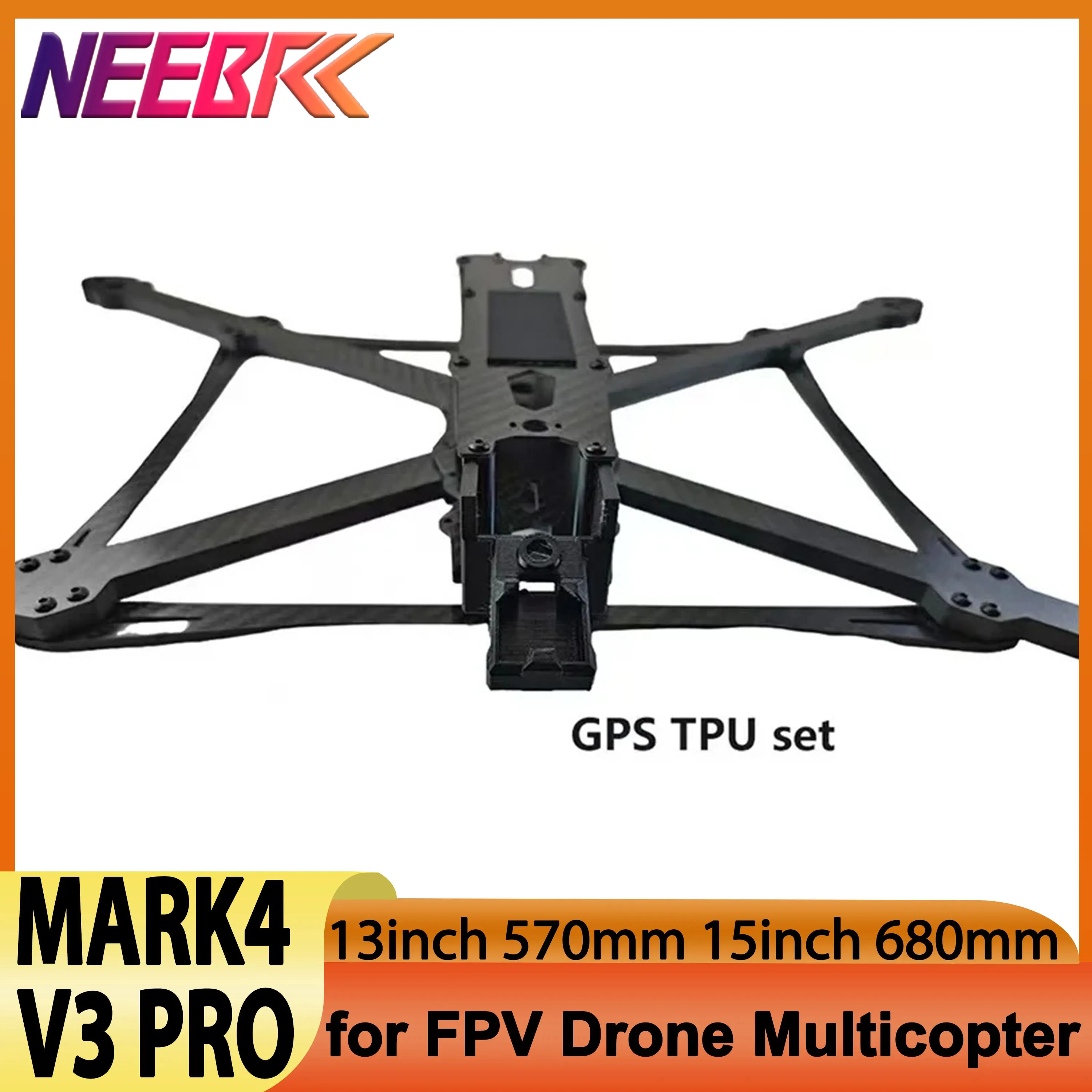 

MARK4 V3 Pro 13inch 570mm 15Inch 680mm Carbon Fiber Drone Frame Kit Rack for RC Quadcopter FPV Freestyle Long Range Plane DIY