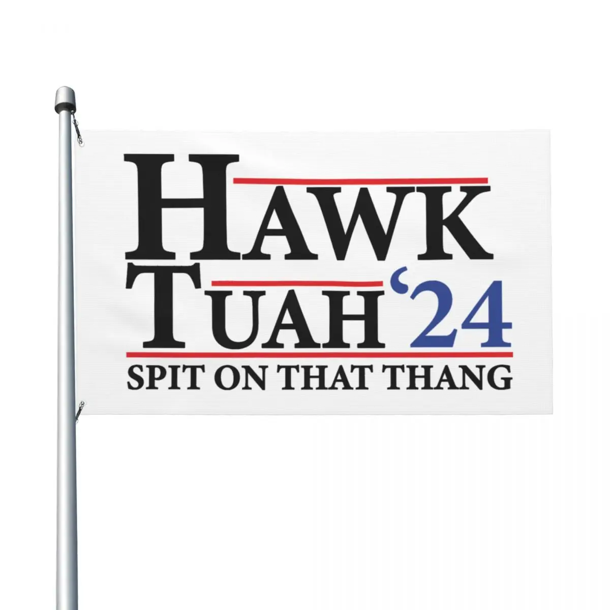 Hawk Tuah 2024 Presidential Candidate Parody Flag Indoor Outdoor Banner Polyester Spit on That Thang 3x5 FT Garden Flags