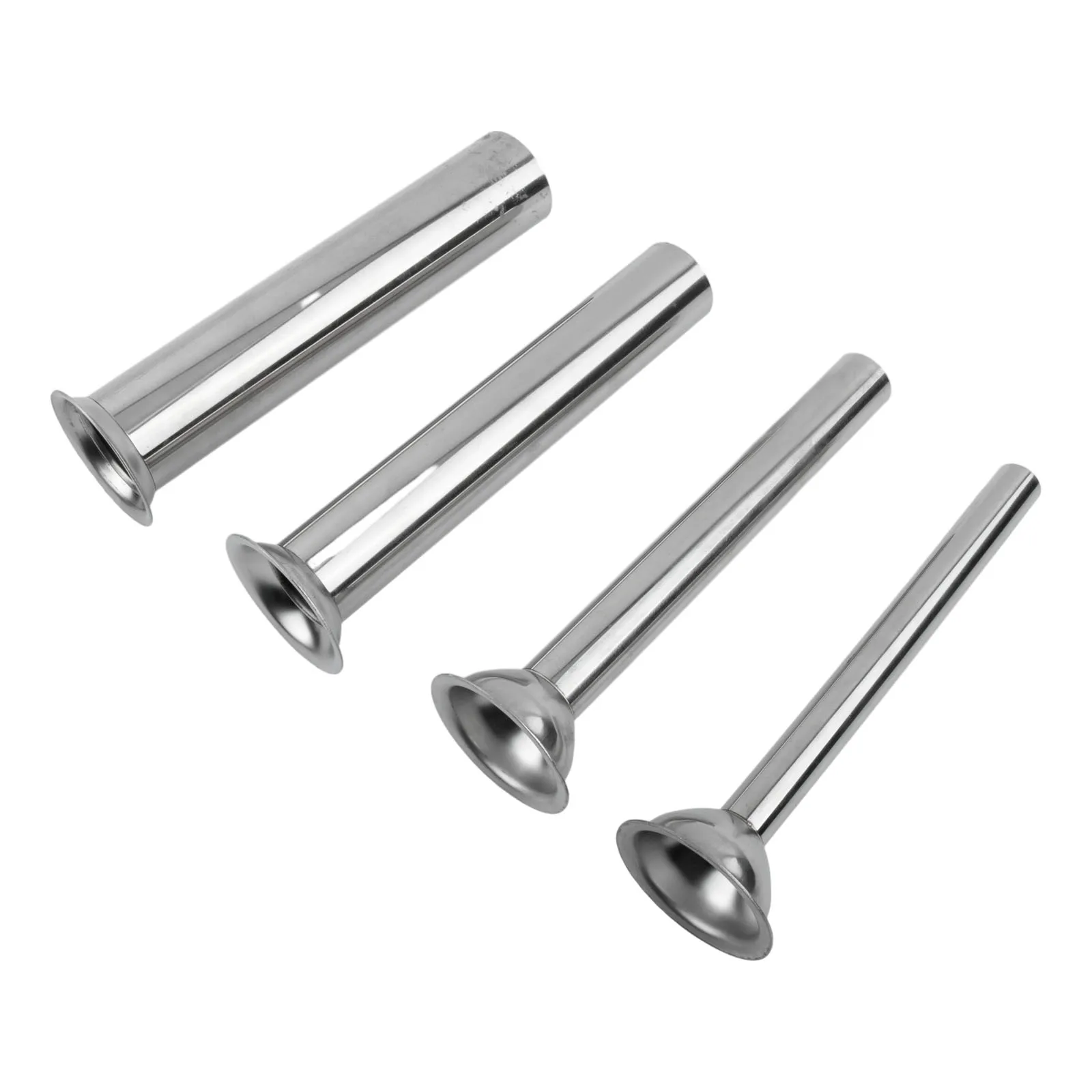 4pc 185/190mm Sausage Stuffing Tubes Stainless Steel Meat Grinder Making Funnel Stuffer For Fits Manual Or Electric Meat Grinder