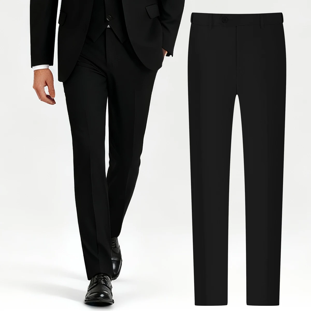 

Man Black Suit Pants Men Wedding Easter Church Office Business Outfit Formal Prom Dinners Birthday Party Piano Gift Trousers
