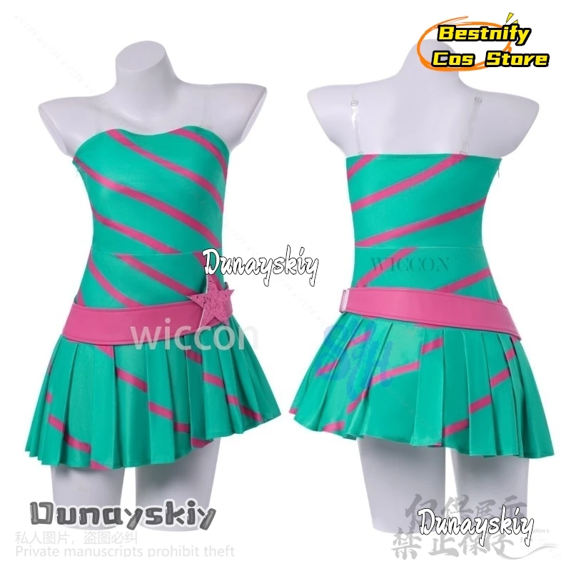 أنيمي فوز كلوب تأثيري ستيلا زي جيراي كي الفتيات الرجعية قطري مخطط تنورة قصيرة الخماسي فستان مثير لوليتا هالوين #3