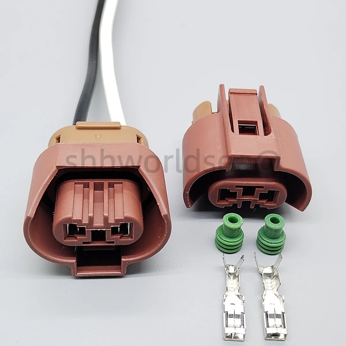 shhworldsea  2Pin 2.8MM Headlight fog lamp Low beam high beam harness connector for Volkswagen Toyota 7283-1928-80