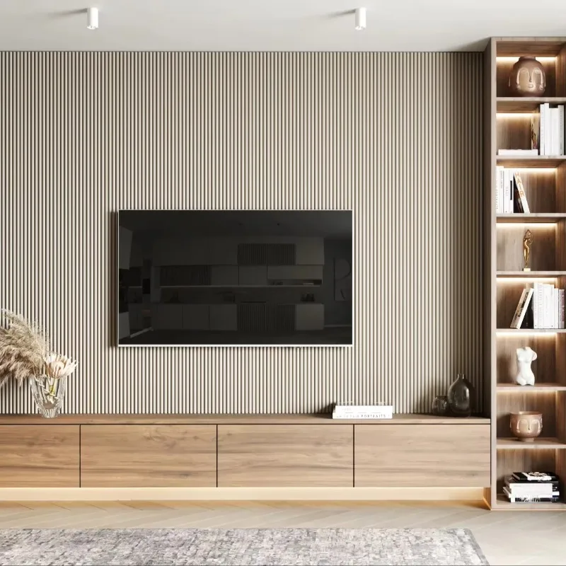 Furniture Modular Custom Wooden TV Cabinet Modern Minimalist Living Room TV Cabinet