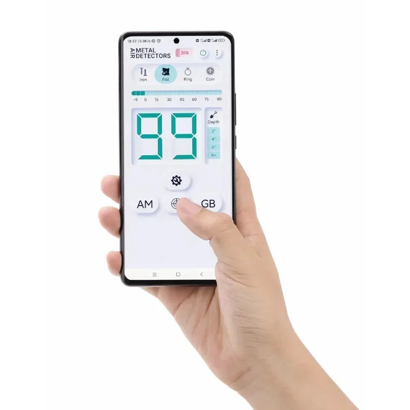 Tianxun 새로운 무선 블루투스 공기 금속 탐지기 MD-99 금에 대한 최고의 전문 금 금속 탐지기