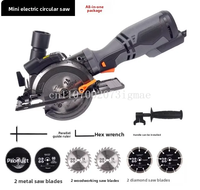 Mini Electric Circular Saw Laser Guide Wood Tile Cutter Portable Handheld Power Tool