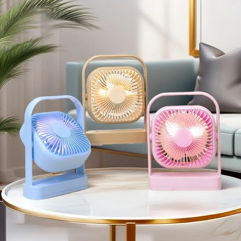 

Портативные портативные вентиляторы с зарядкой через USB, настольный мини-вентилятор, студенческие офисные летние вентиляторы, маленькие вентиляторы, светодиодные ночные огни 18 см