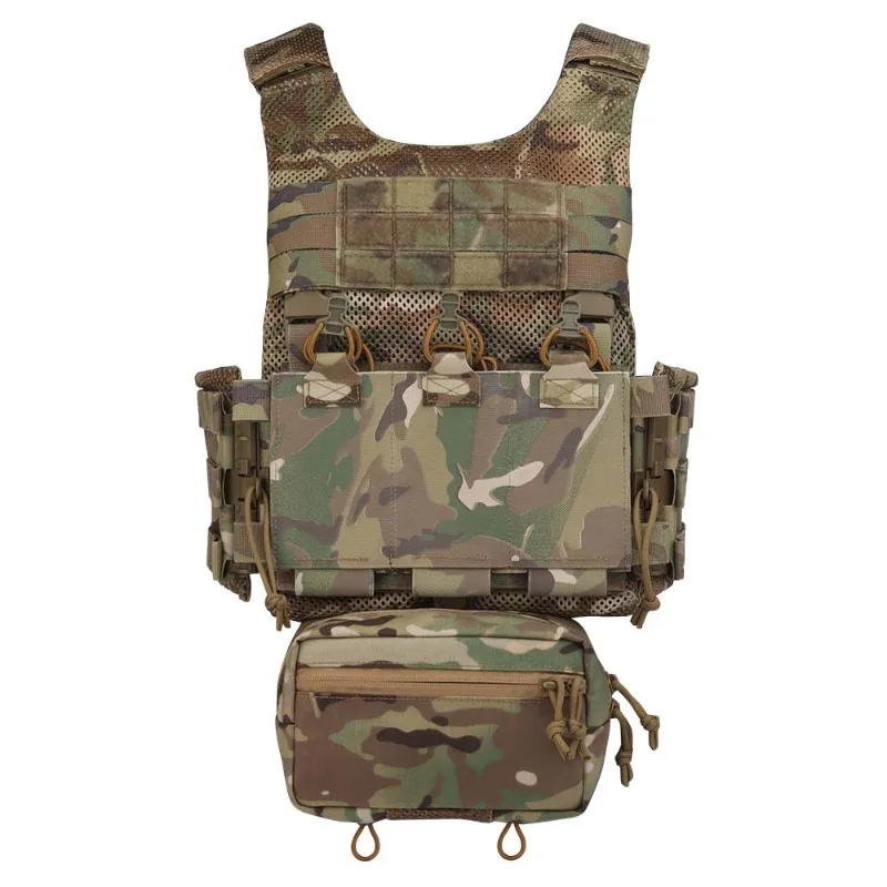 LV-119 Multi Functional Vest With Inner Storage Bag External Plug In Buckle Back Expansion  Triple Magazine Lower Hanging Bag