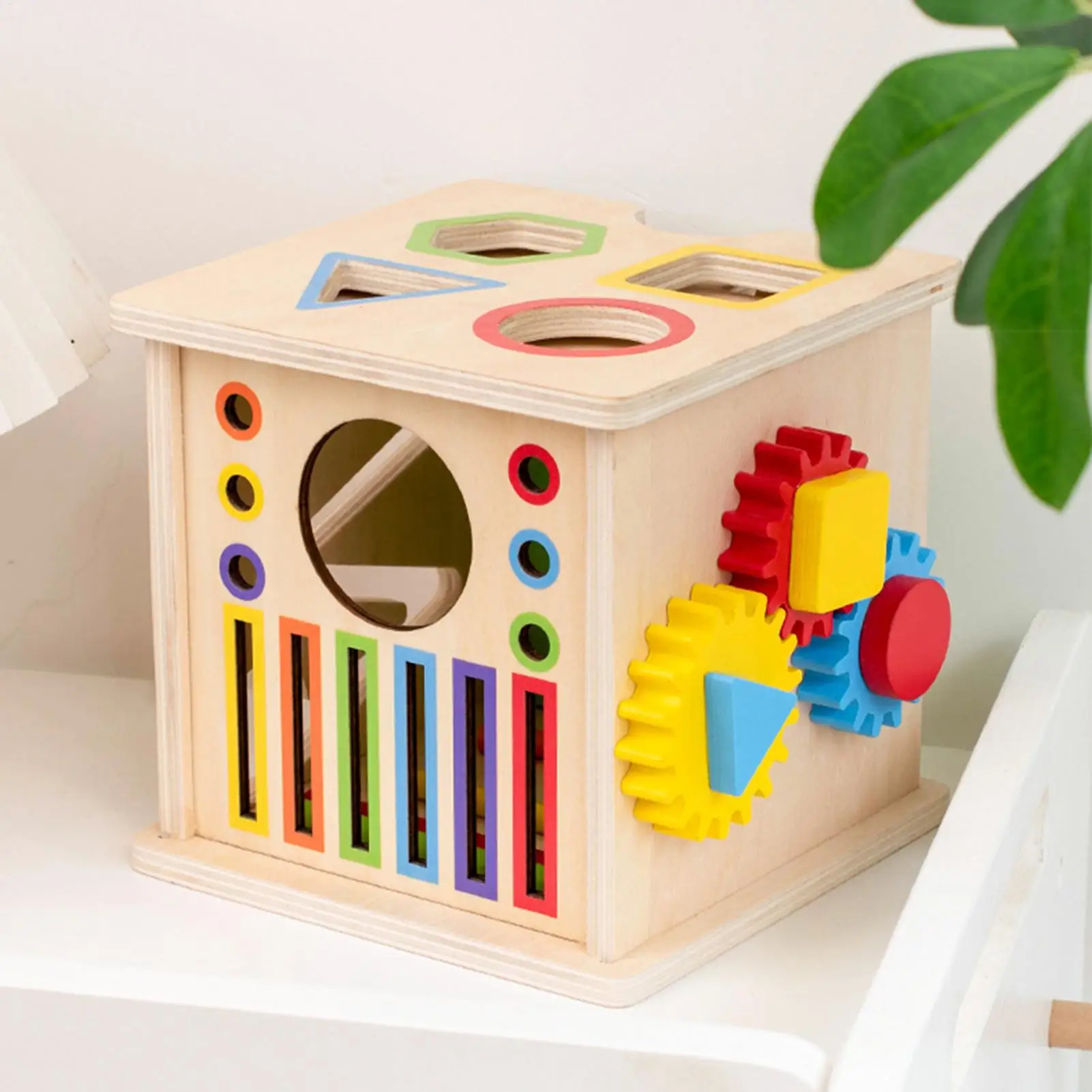 

Kids Activity Cube 8 In 1 Wooden Educational Toy Play Cube For Party Playroom Classroom Home Birthday Girls Boys Kids 1-6 Years
