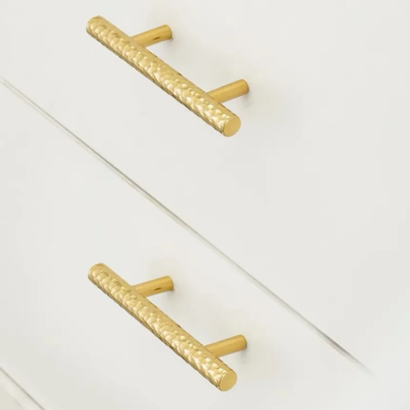 Solid Brass Hammer Pattern Cabinet PullS Drawer Knobs Kitchen Cabinet Storage Handles Cupboard Wardrobe Door Furniture Handles