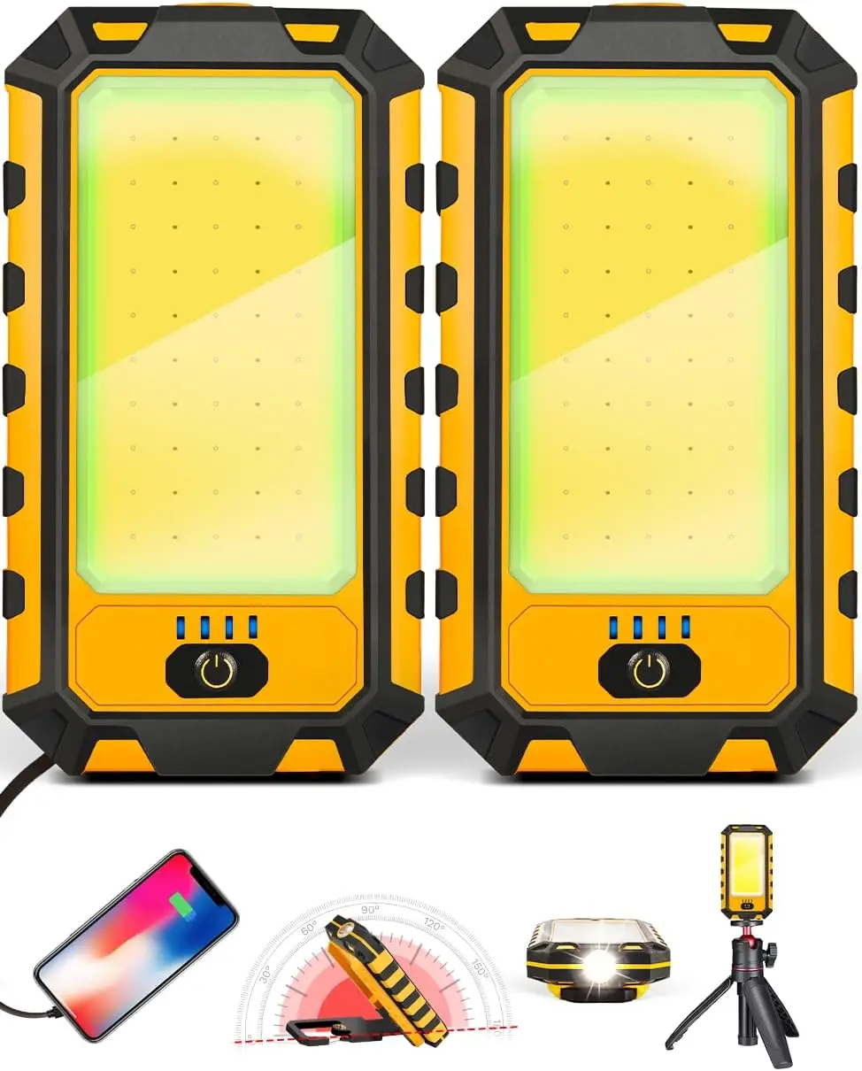 

Светодиодный перезаряжаемый магнитный рабочий фонарь мощностью 40 Вт с 1500 люменми, подвесной крючком, 4 режима для ремонта автомобилей, кемпинга, охоты