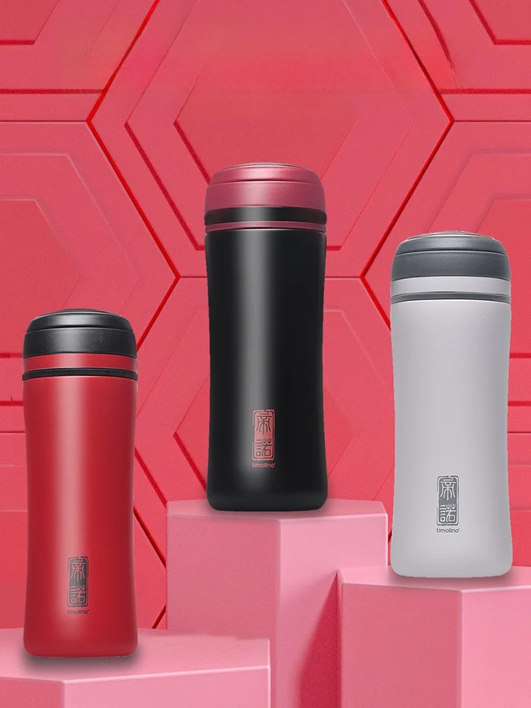 

Термос Timolino из нержавеющей стали, портативная бутылка для воды большой емкости, чайная кружка, подарок для активного отдыха, традиционный китайский стиль...