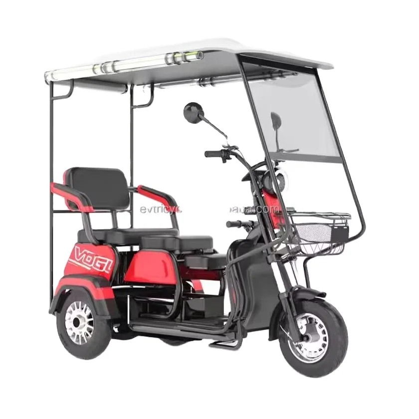 

3 Wheel Electric Leisure Tricycle Adult Use Big Power Open Body Old Man Electric Bike with Child Seat