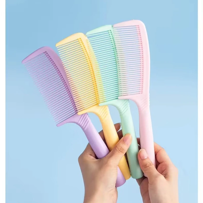 Simple Hair Comb Portable Cute Comb for Men and Women's Plastic  Household Macaron Color Matching Standing Hair Comb