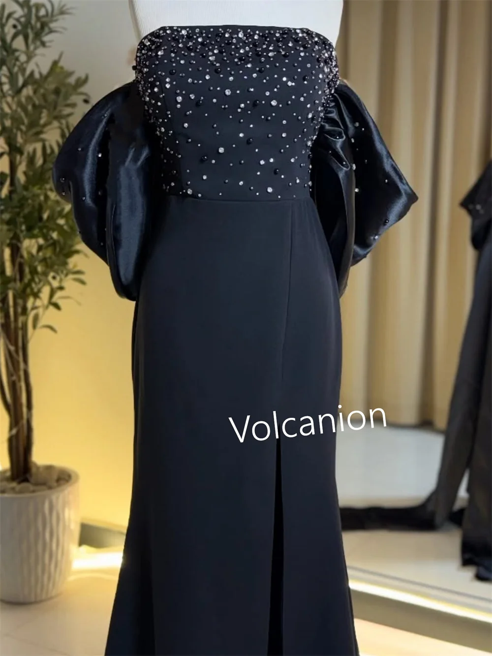 تخصيص جيرسي مطرزة الديكور البوق حمالة فساتين طويلة مناسبة مخصصة مساء رائعة البريق الرسمي