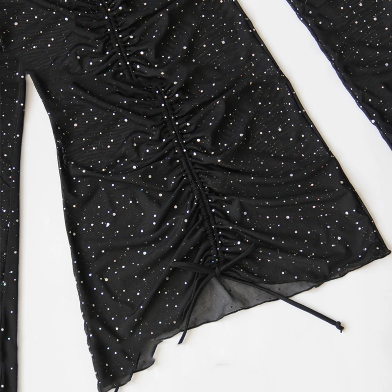 Rhinestone Shiny Swimsuit Cover Ups Women Black Triangle Micro Bikini Thong 2024 Women Luxury Swimwear Beach Wear Bikini Set