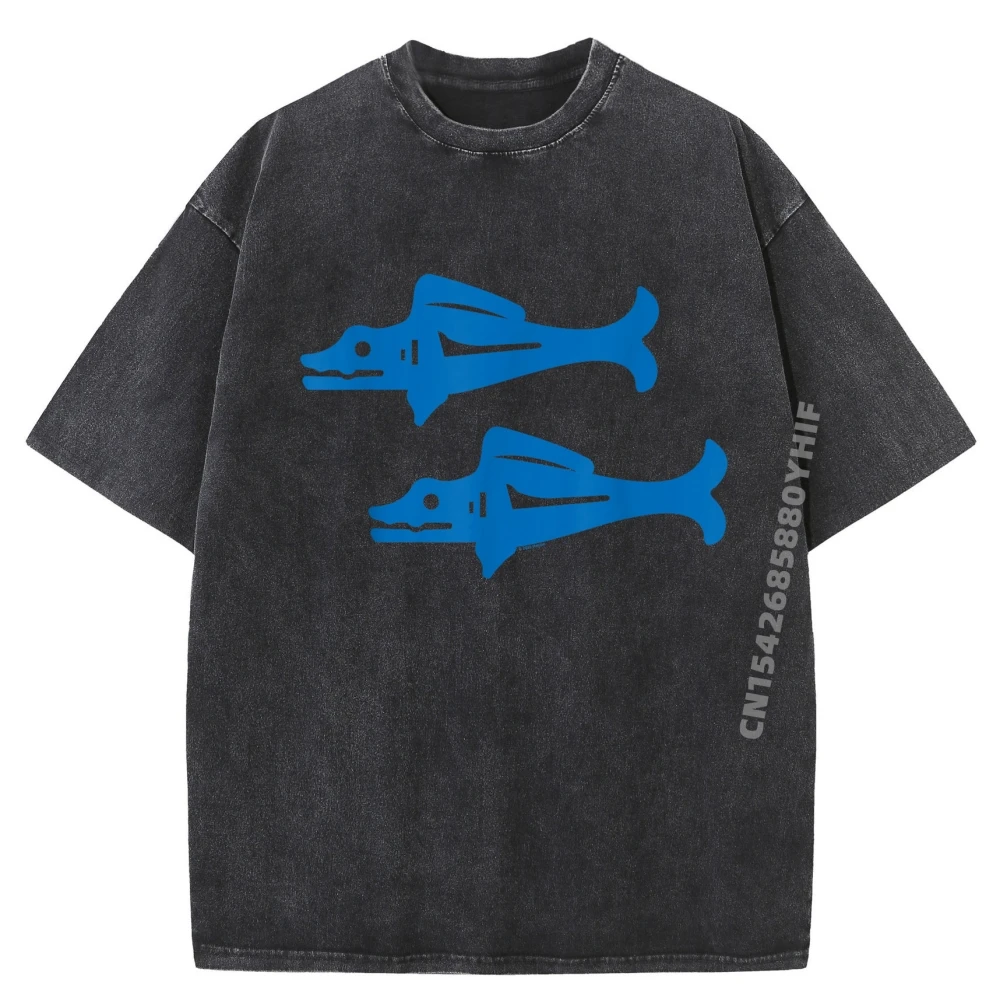 

Legends Of The Hidden Temple Blue Barracudas Alt Brand Clothing Men Anime T Shirts Vintage Washed Shirt