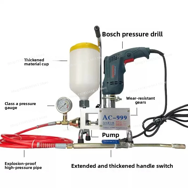 AC-999 Epoxy Grouting Machine 220V, 1100W Impermeable Injection Pump