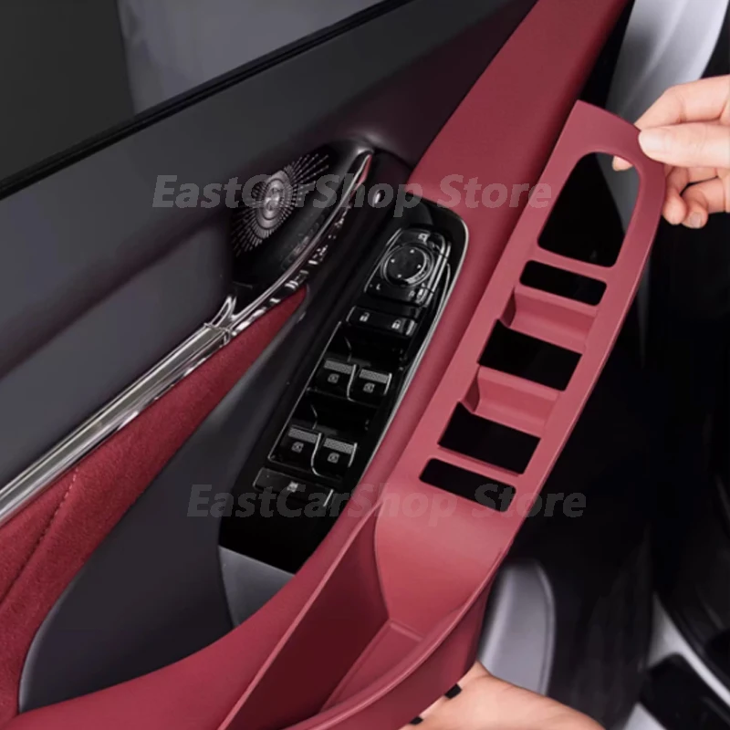 

For GAC Trumpchi M8 E9 2024 2025 Car Silicone Door Window Glass Lift Switch Button Inside Door Handle Frame Cover Accessories
