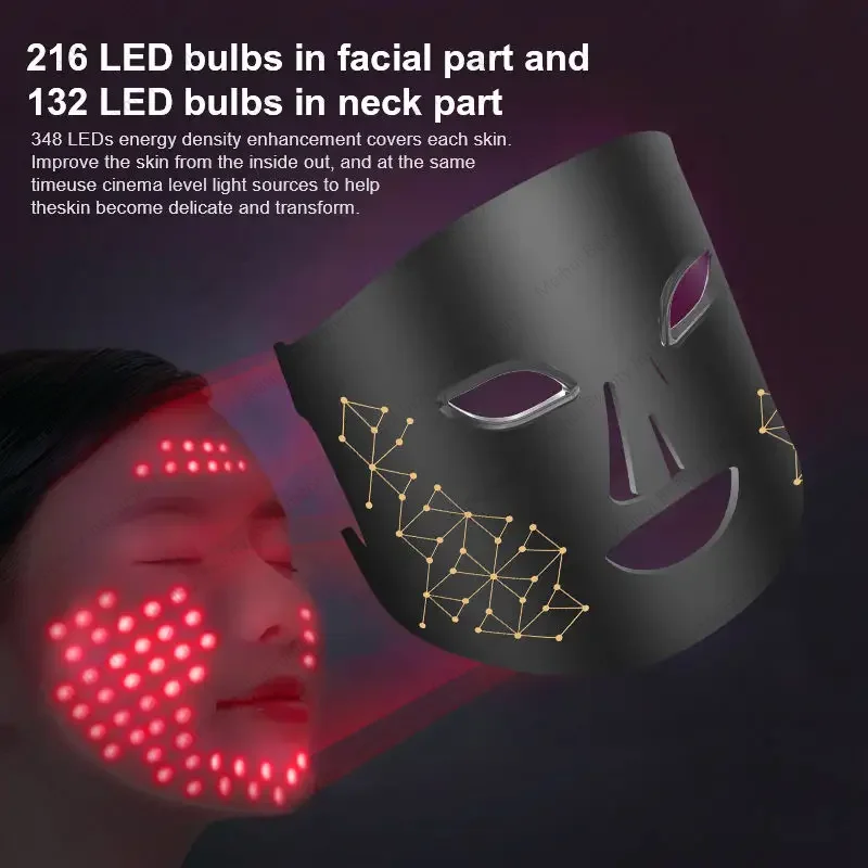 Photon Neck Beauty Device with Silicone Light-emitting Diode Photon Rejuvenation Device Effectively Reduces Neck Lines