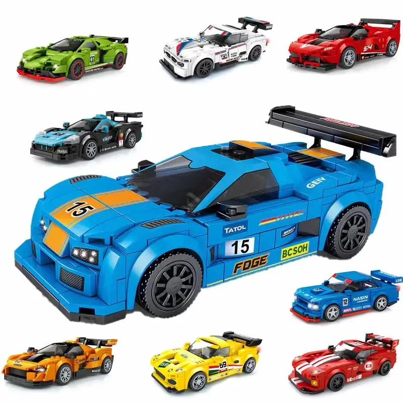 moc-ビルディングブロックおもちゃ送信ステッカー-f1-8-グリッド車ギフトステッカーレーシングおもちゃ子供の誕生日プレゼント男の子クリスマスギフト