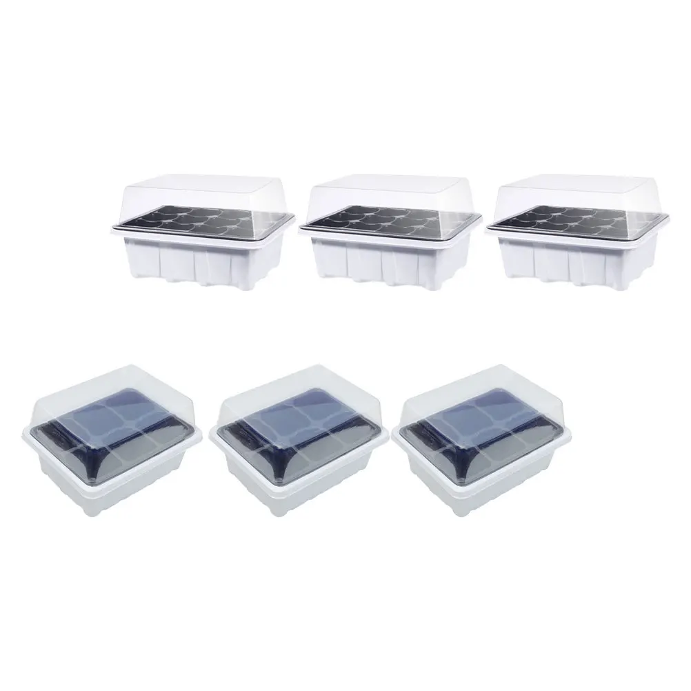 

6pcs Seedling Tray Plastic Plant Growing Container For Vegetable Herb Germination Durable Nursery Sowing Tray Starter