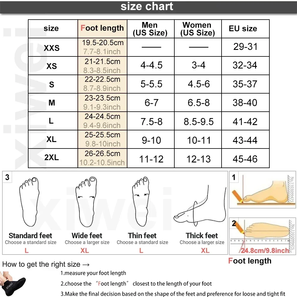 5mm ถุงเท้า Neoprene 3mm ชุดรองเท้าลื่น Surf ว่ายน้ํา Fins ถุงเท้าความยืดหยุ่นรองเท้าชายหาดถุงเท้าอุ่นสําหรับดําน้ําดูปะการังดําน้ํา