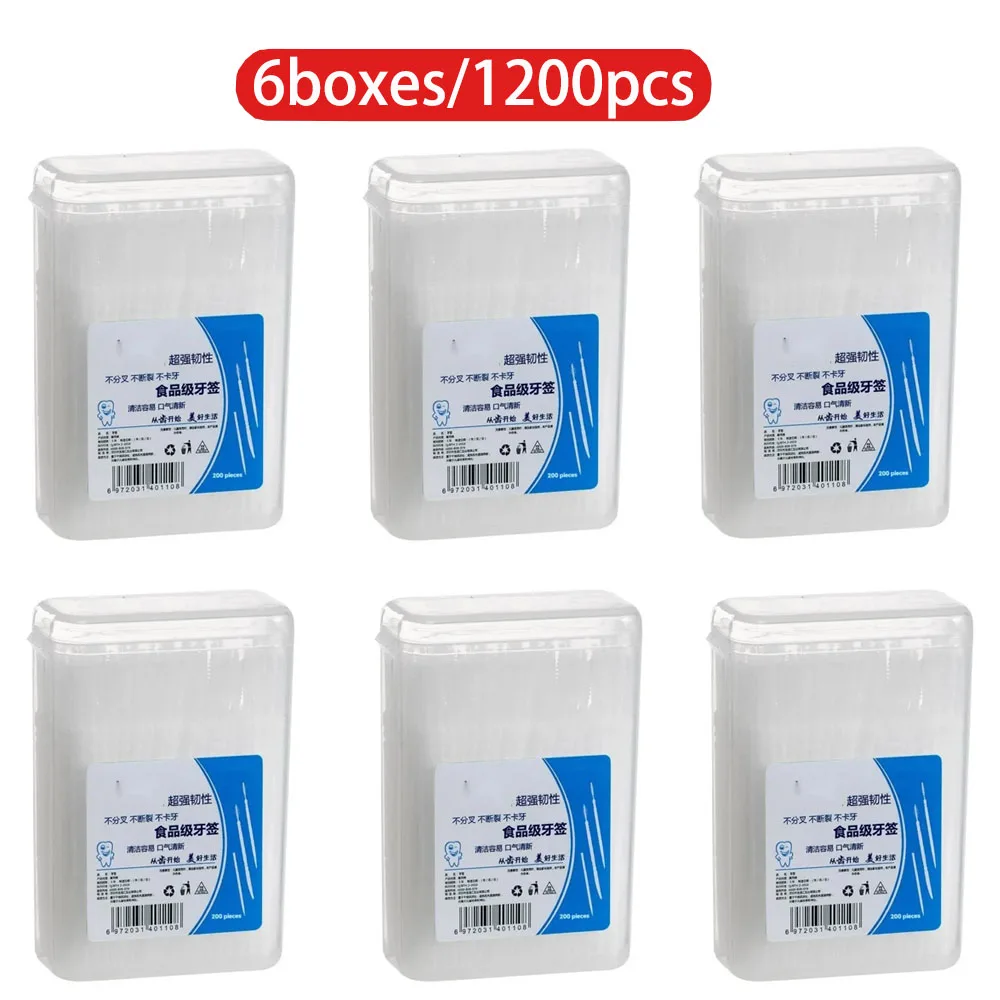 

1/3/6boxes Boxed Wholesale Pick Toothpick LineToothpick Brush Portable Portable PlasticToothpick Disposable Household Gap Brush