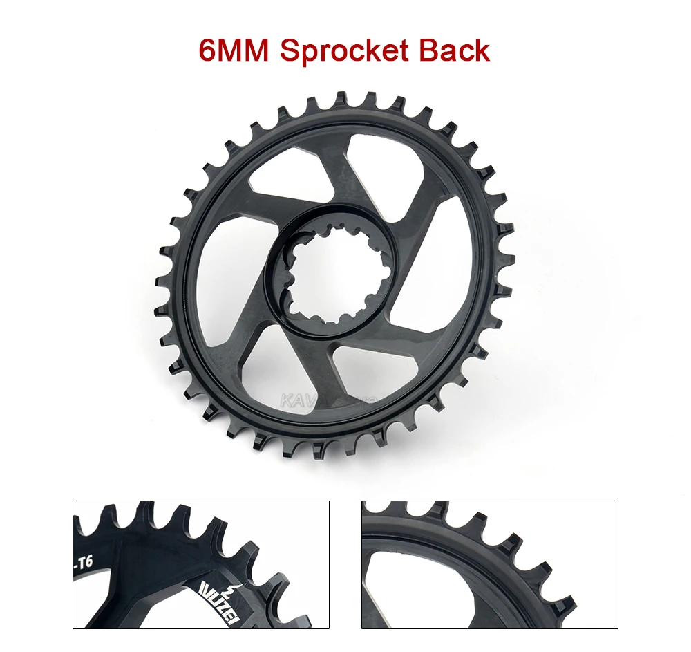 WUZEI MTB 3 Bolzen Kettenblatt 30T 32T 34T 36T 38T 40T 42T Offset 1mm/3mm/6mm CNC Kettenrad für Sram 11/12S NX XX XO GX GXP11 – Detail 12