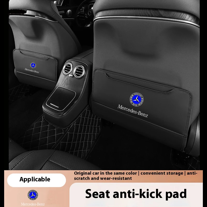 

Car Seat Back Protection Anti-Kick Pad Seat Storage Bag For Mercedes-Benz A C E S V Class AMG Sprinter GLC ML SLK SL CLS GLA GLK