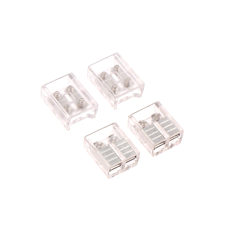 Transparente Free Welding High Density Connector Terminal, LED Strip Buckles, Fixação Connector, COB, 2Pin, IP20, 8mm, 10mm