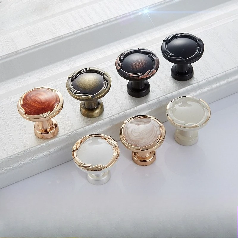 

Single Hole Round Knob Drawer Pull Small Cabinet Handle for Nightstand