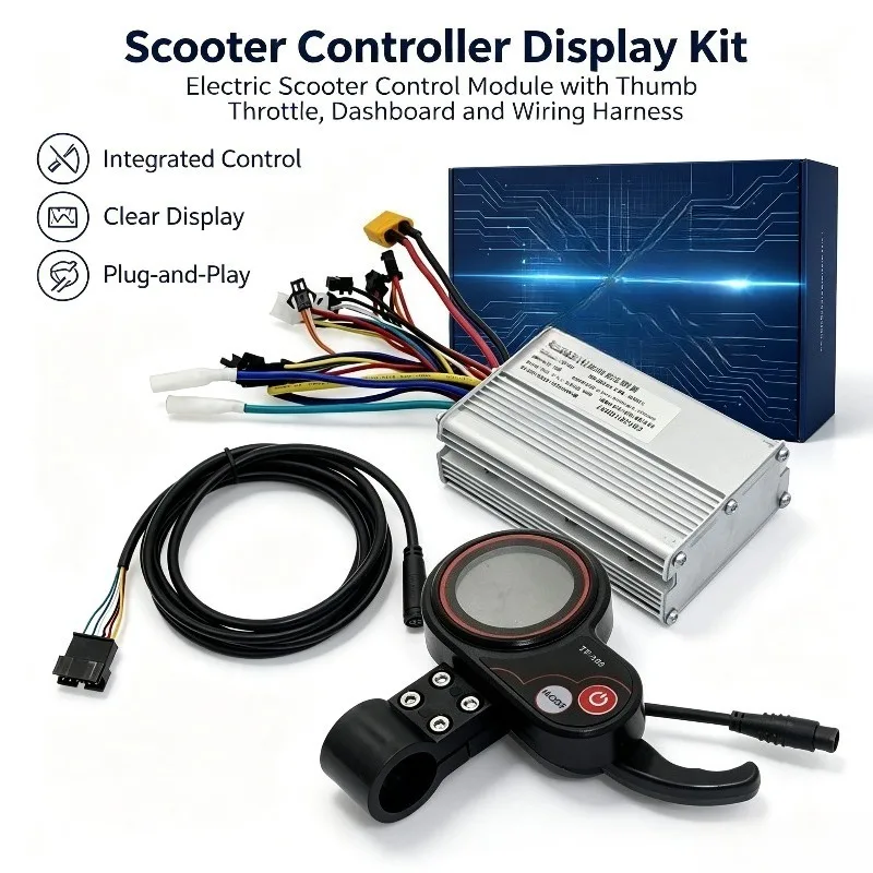 Electric Scooter Controller and Meter Set Control Panel Assembly Replacement Spare Parts Accessories for Electric Scooter Repair