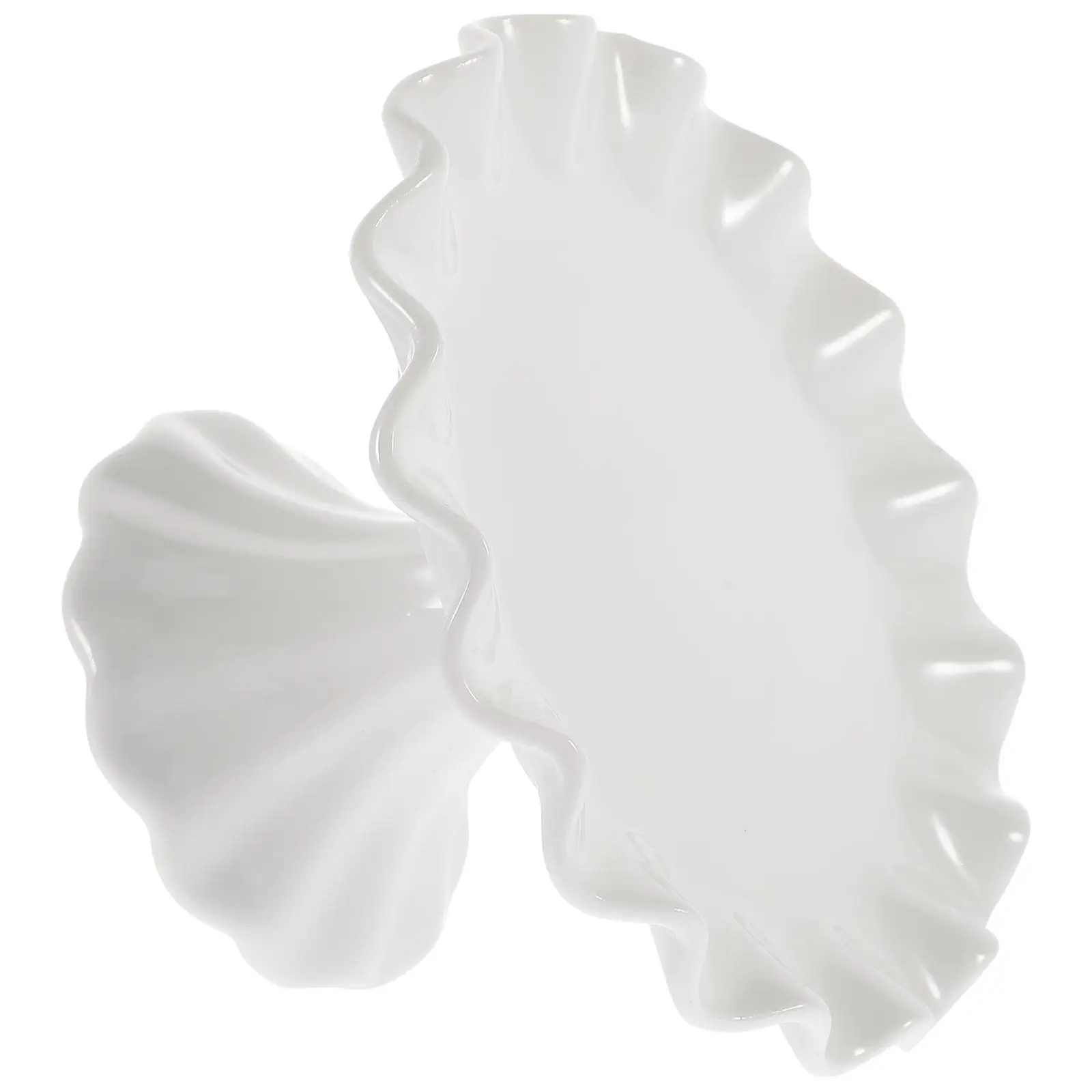 Ceramic Cake Stand Unique Standing Wave Shape Suitable for Cakes Fruits Desserts Party Display Decorative Food Plate