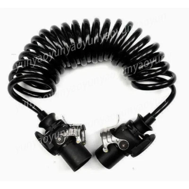 7-Pin Trailer Cord Assembly for Semi Truck, Electrical Connection Line for Tractor Trailer Heavy Duty