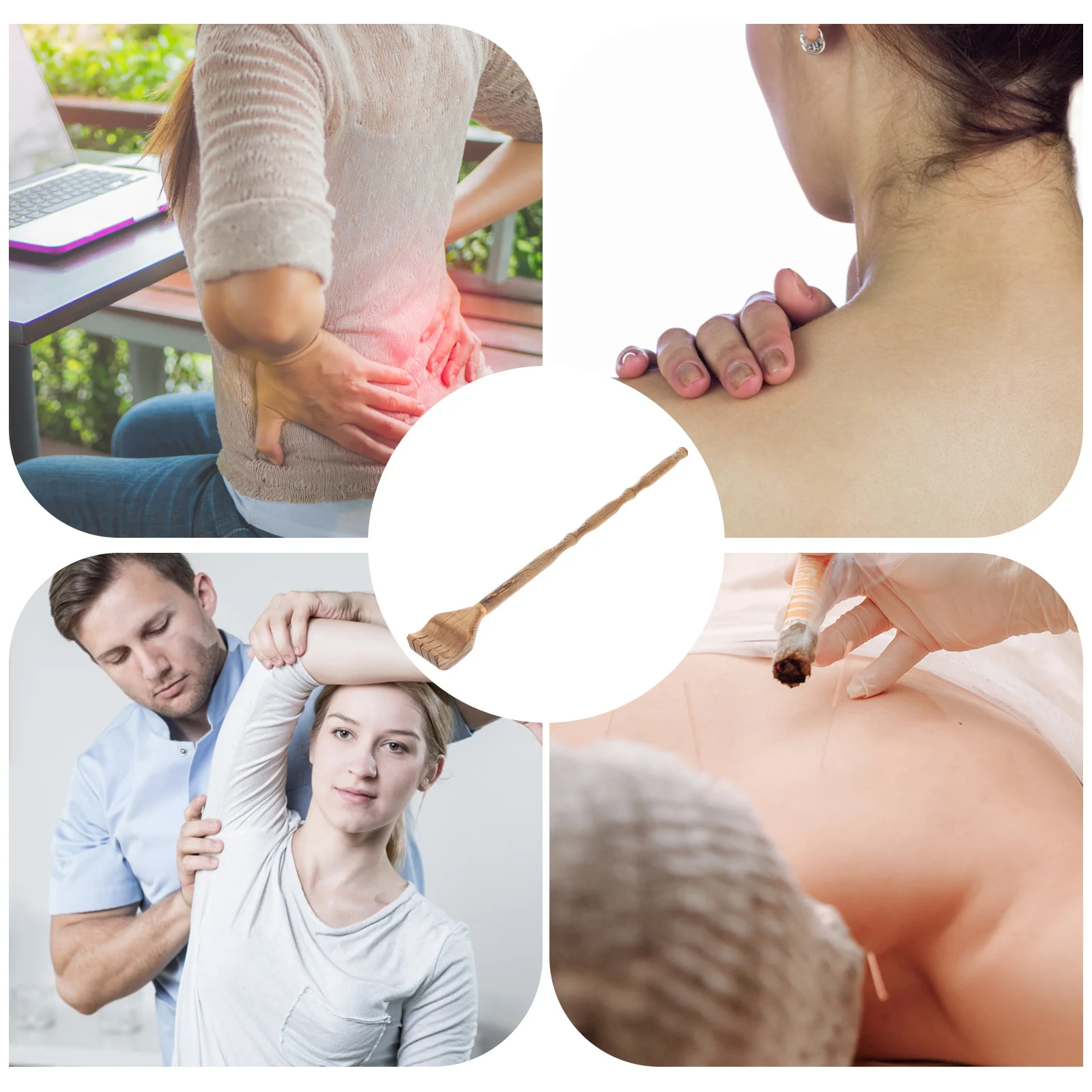 

Wooden Back Scratcher Sturdy Extendable Itch Relief Natural Grain Comfort Grip Family Gift Wooden Back Scratcher