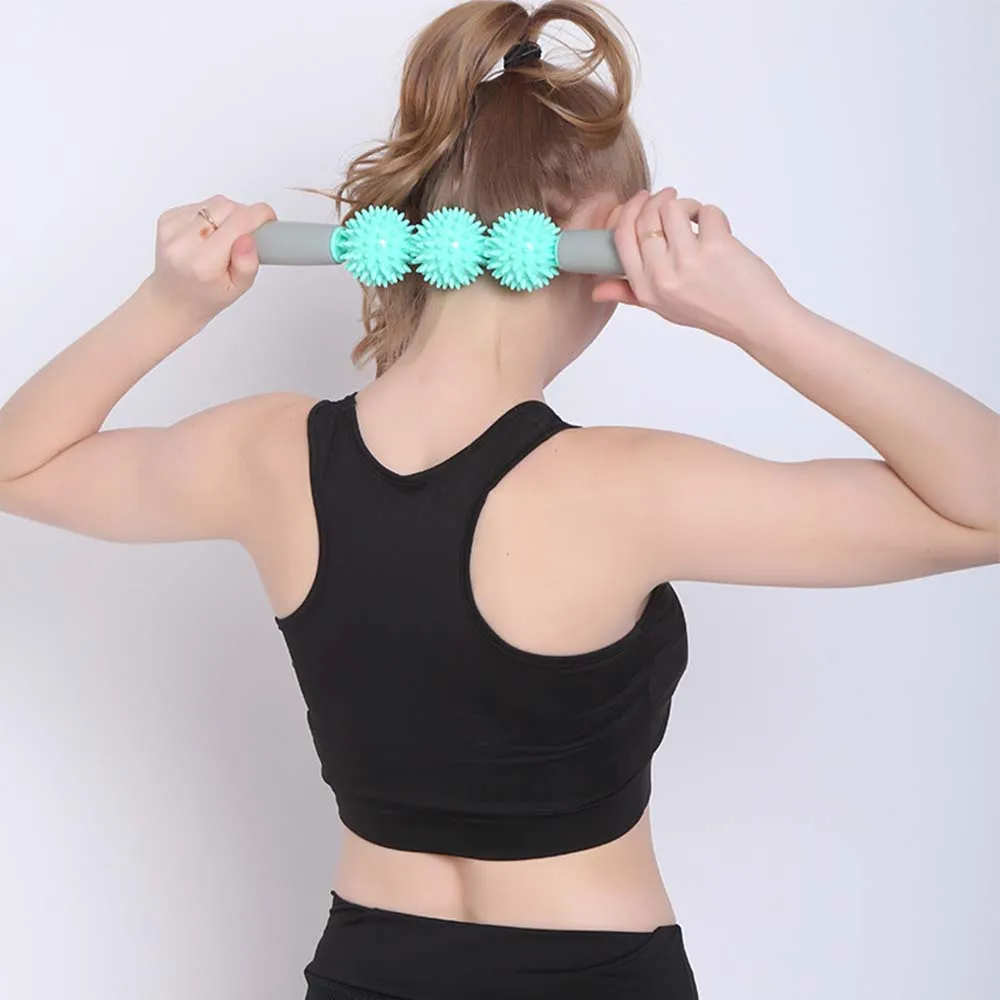 Muscle Relaxation Rod Roller Yoga Massage Stick Male And Female Spike Hedgehog Ball Massage Stick