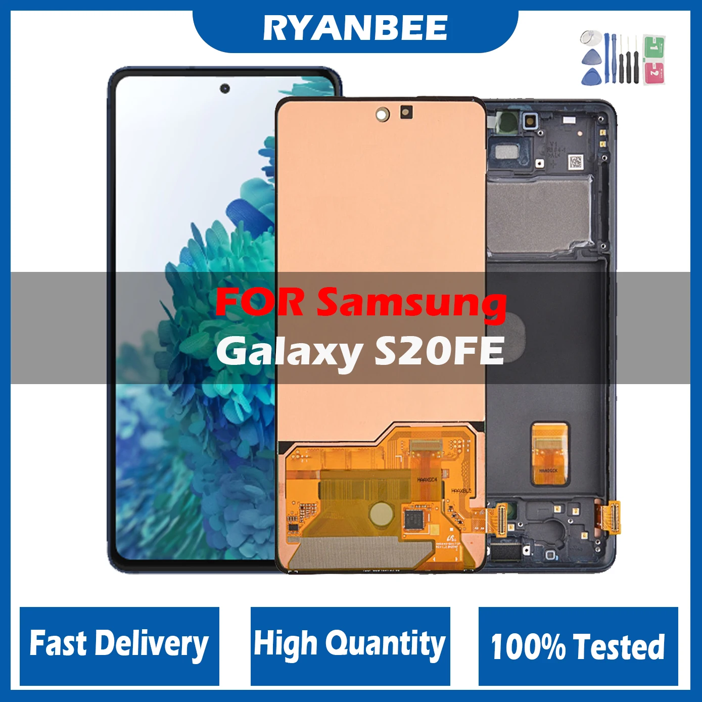 

6.5'' Super AMOLED LCD For Samsung Galaxy S20FE G780 G781B S20 FE Display Touch Screen Digitizer Assembly Replacement