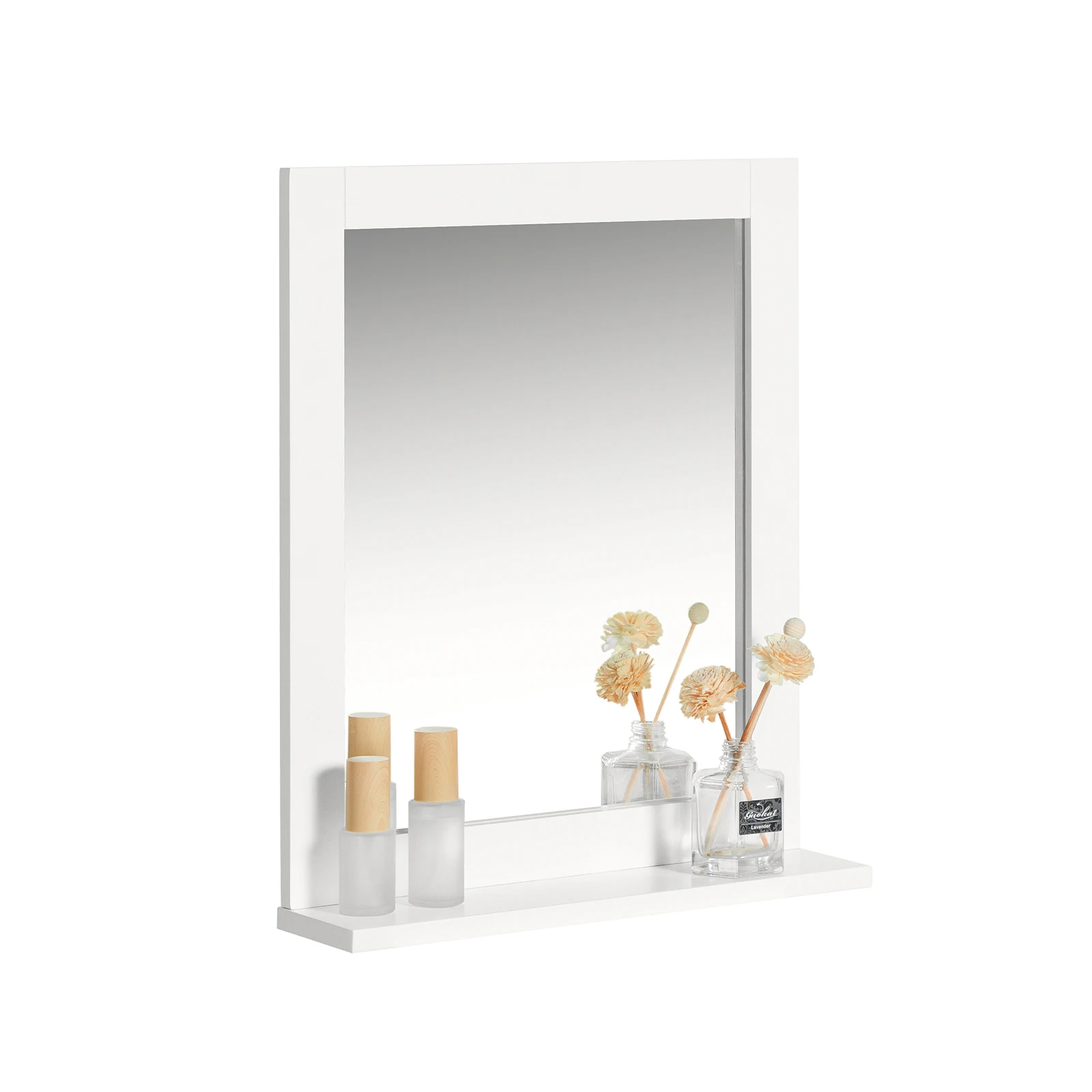 SoBuy FRG129 Espejo Espejo de pared Espejo de baño con estante BHT: 40x49x10cm