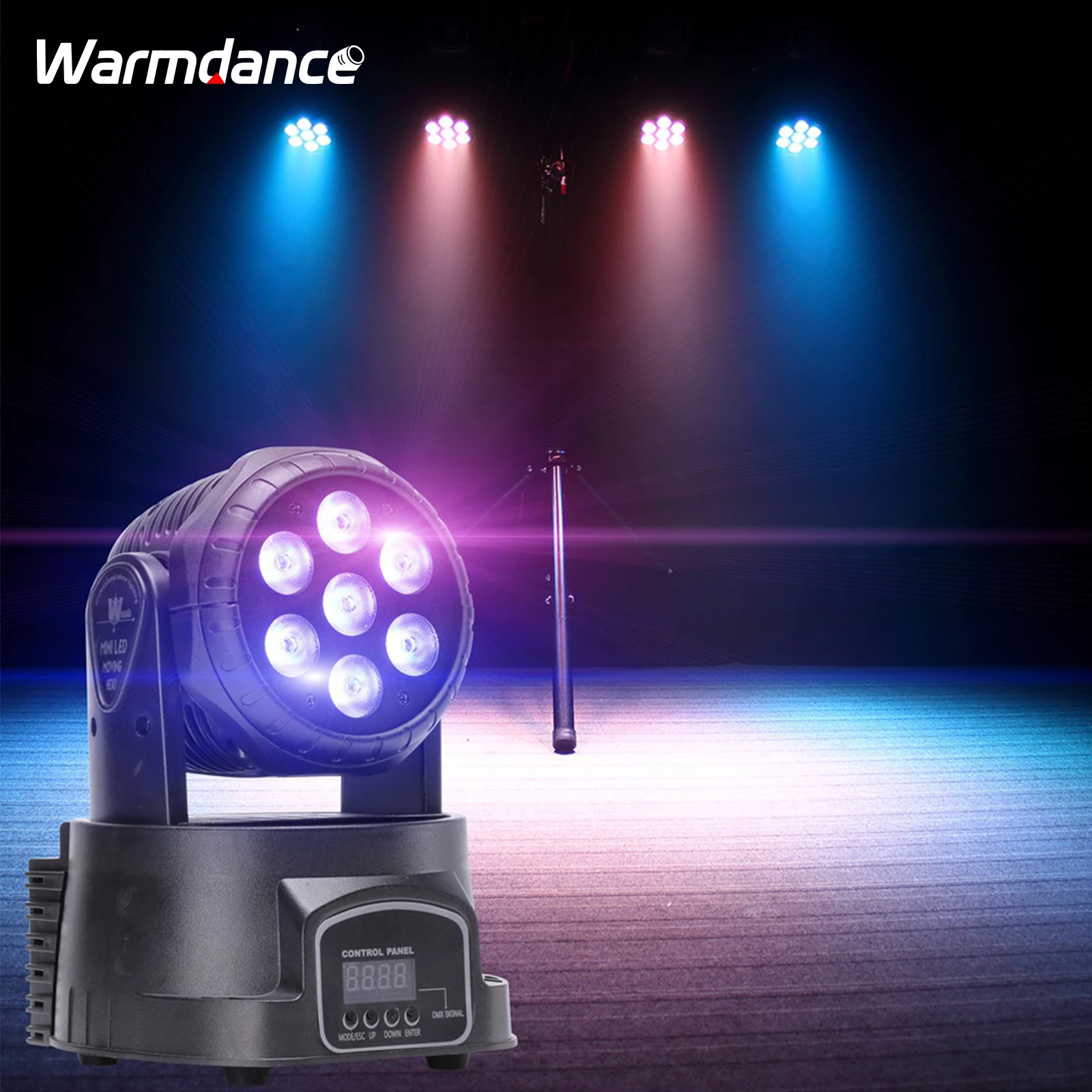 RGBW Moving Head Light Beam Mixing Color Stage Light Effect Projector for DJ Disco Party Christmas Bar Club Wedding Birthday