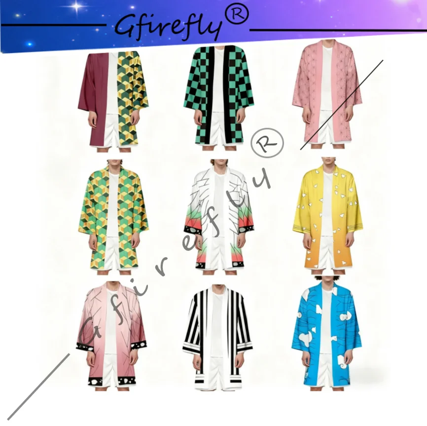 

Anime with A Full Range of Character Styles Printed Kimono Cape Cardigan Long Comic-con Daily Cosplay Costume