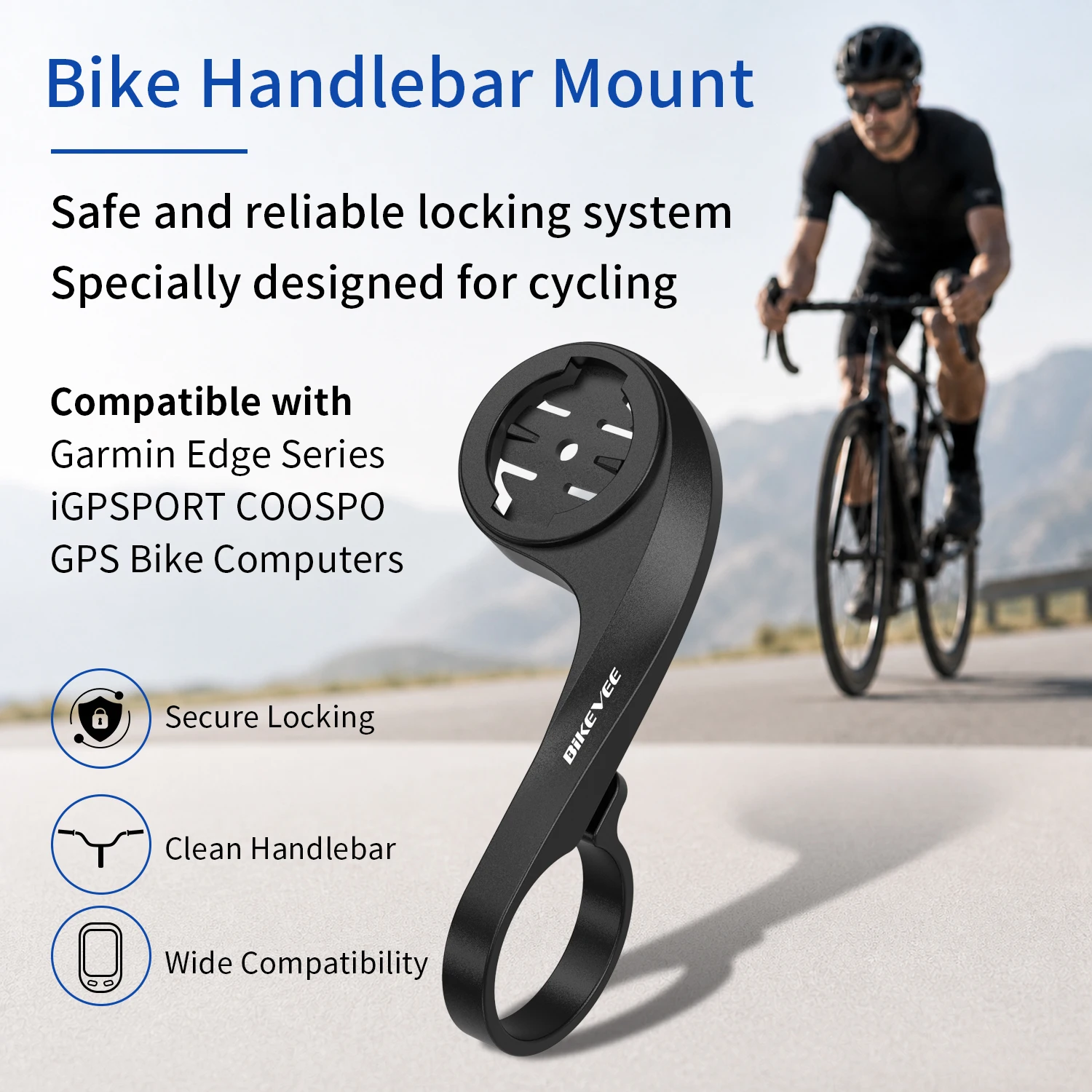 BIKEVEE Universal Wireless GPS BiKe Computer Bracket Bicycle Speedometer Odometer Bracket Adapter Base Replacement Part Cycling Computer Accessorie For GARMIN XOSS IGPSPORT Magene Coospo CYCLAMI