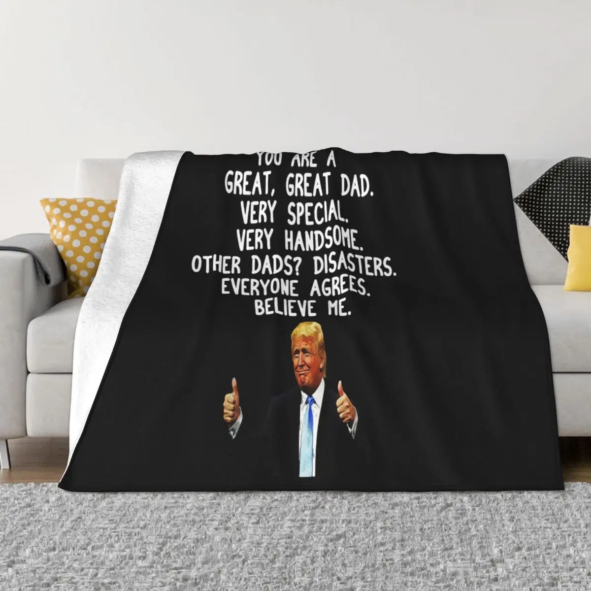 Us Funny Donald Trump Gift Gag Conservative Dad Unisex Oversize Better Brand Style Throw Blanket